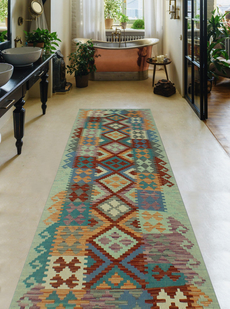 Sangat Kilim Maylin Lt. Green Runner