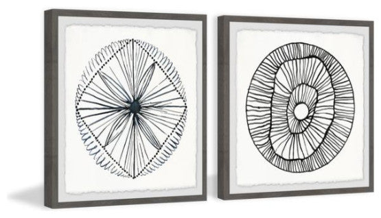 2-Piece "Weaved Floral II" Diptych Set, 48"x24"