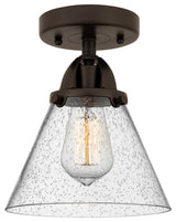 Large Cone Semi-Flush Mount, Oil Rubbed Bronze, Seedy, Seedy