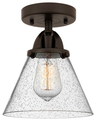 Large Cone Semi-Flush Mount, Oil Rubbed Bronze, Seedy, Seedy