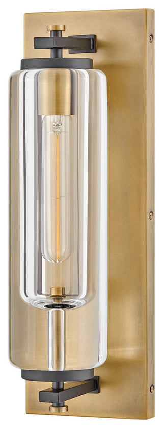 Hinkley Lourde Medium Wall Mount Lantern, Heritage Brass