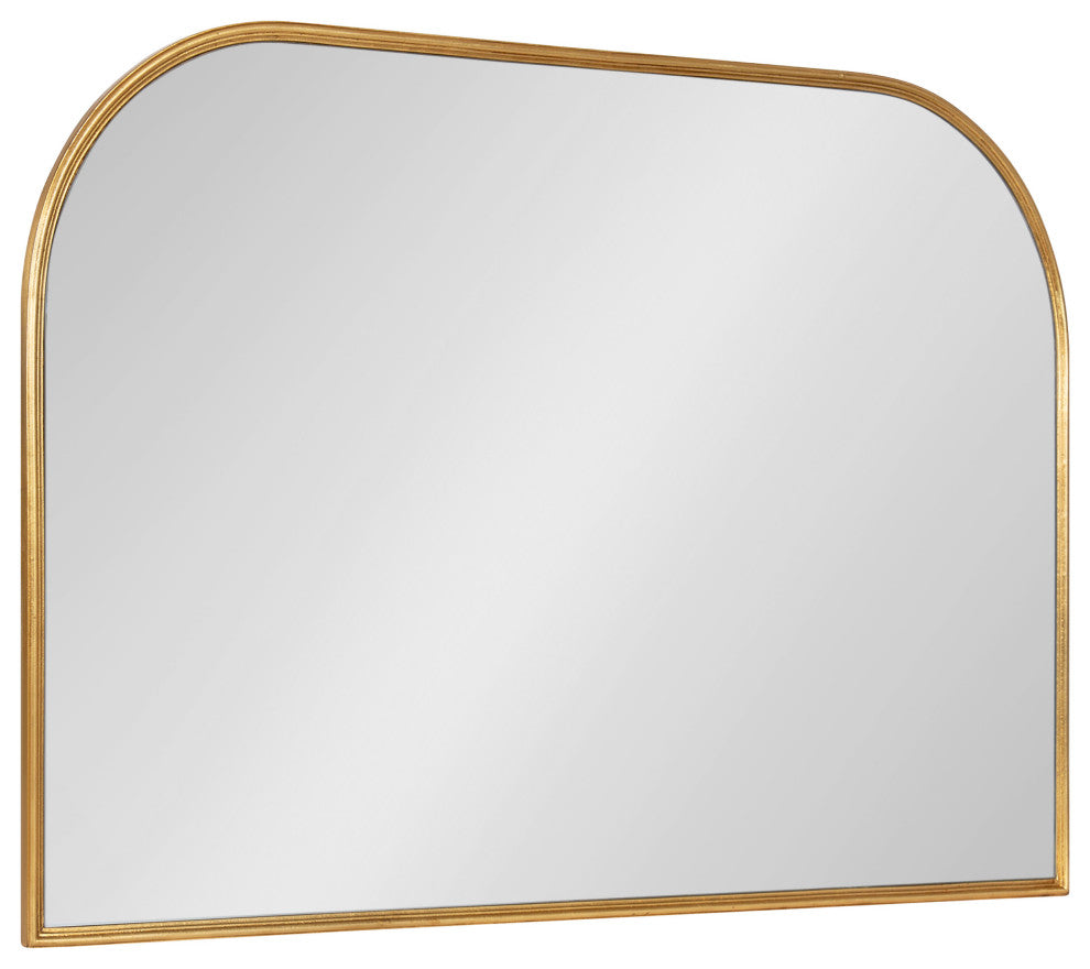 Caskill Framed Arch Wall Mirror, Gold 36x24