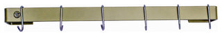 Handcrafted 30" Wall Rack Utensil Bar w 6 Hooks, Brass PC