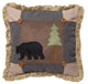 Bear Scrap Rustic Cabin Throw Pillow 18x18