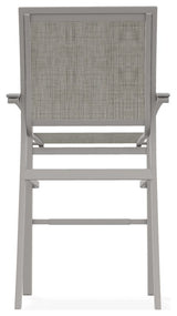 Bazza Sling Bar Height Stackable Outdoor Stool, Smoke/Warm Gray