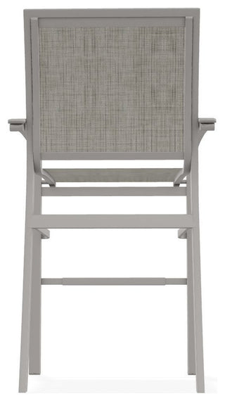 Bazza Sling Bar Height Stackable Outdoor Stool, Smoke/Warm Gray
