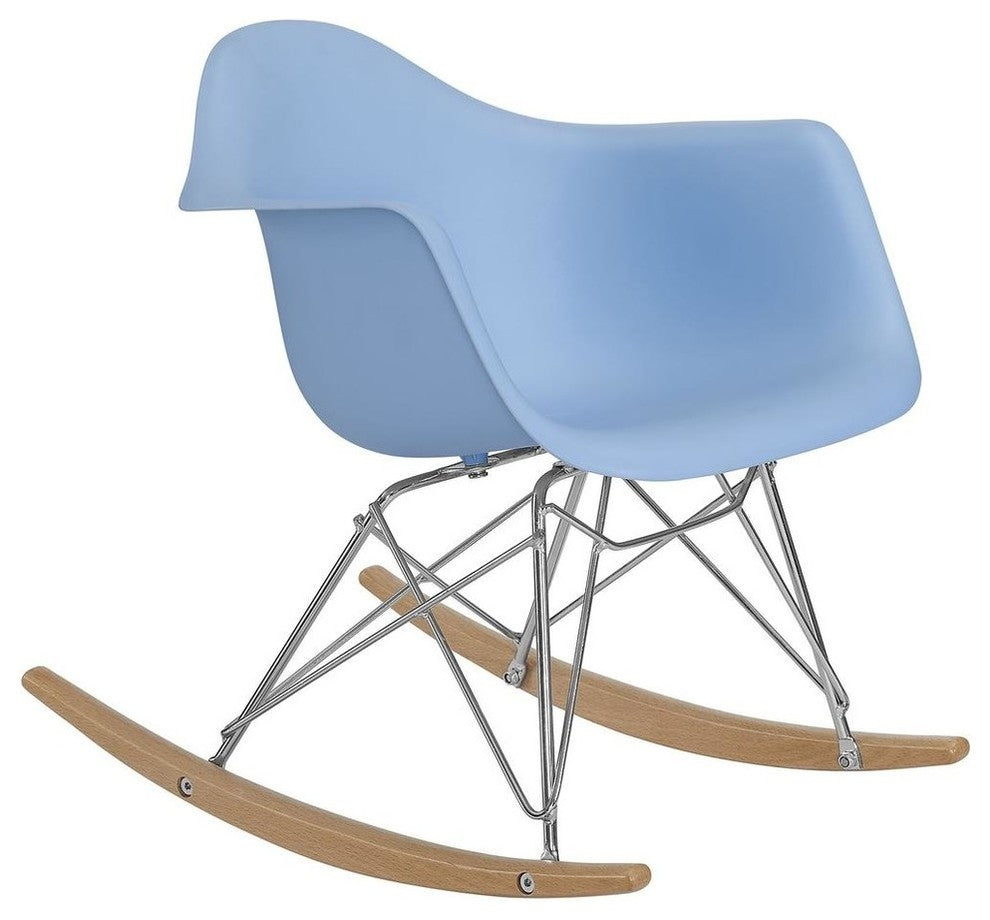 Modern Blue Rocker Kids Chair
