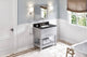 Wavecrest Contemporary Grey 36" Vanity, Black Granite Top
