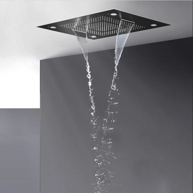 Trialo Solid Brass Recessed Color Changing Water Powered LED Shower System