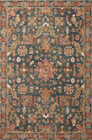 Loloi Victoria Navy / Multi 3'-6" x 5'-6" Accent Rug