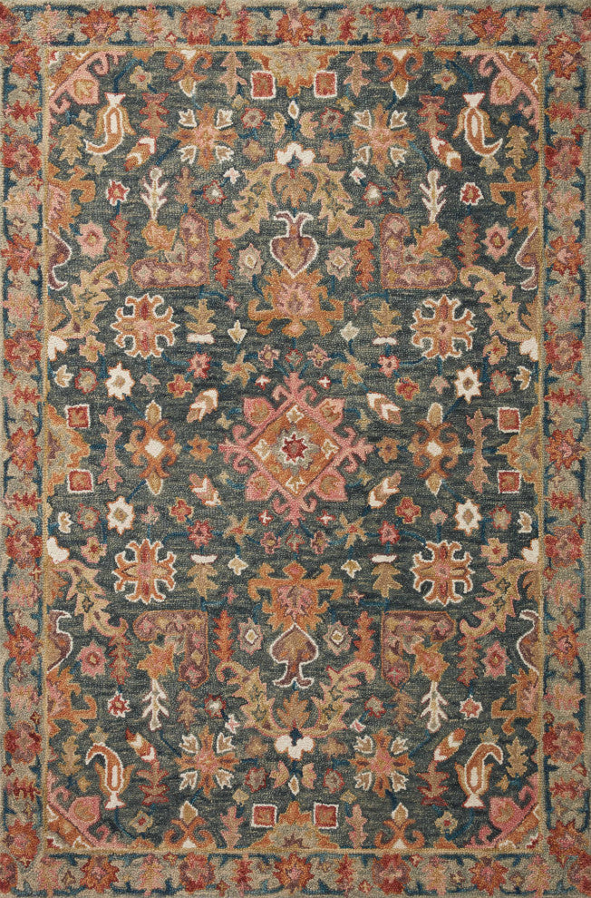 Loloi Victoria Navy / Multi 3'-6" x 5'-6" Accent Rug