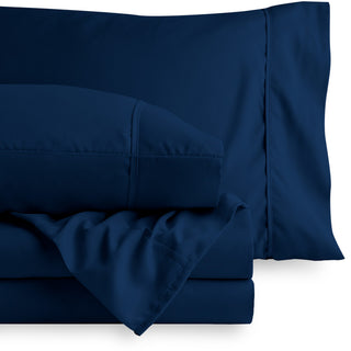 Bare Home Reversible Bed-in-a-Bag, Dark Blue/Light Blue, Dark Blue, Full