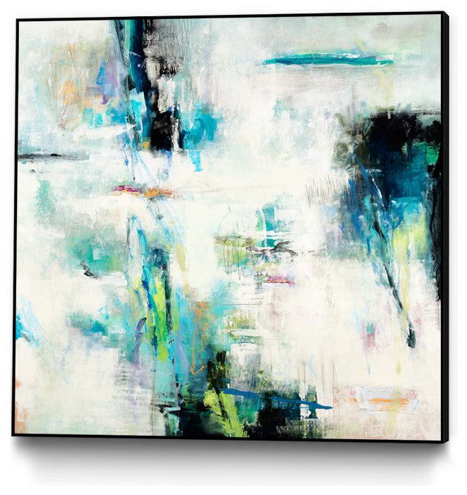 Spring Blu Art block Framed Canvas, 30"x30"