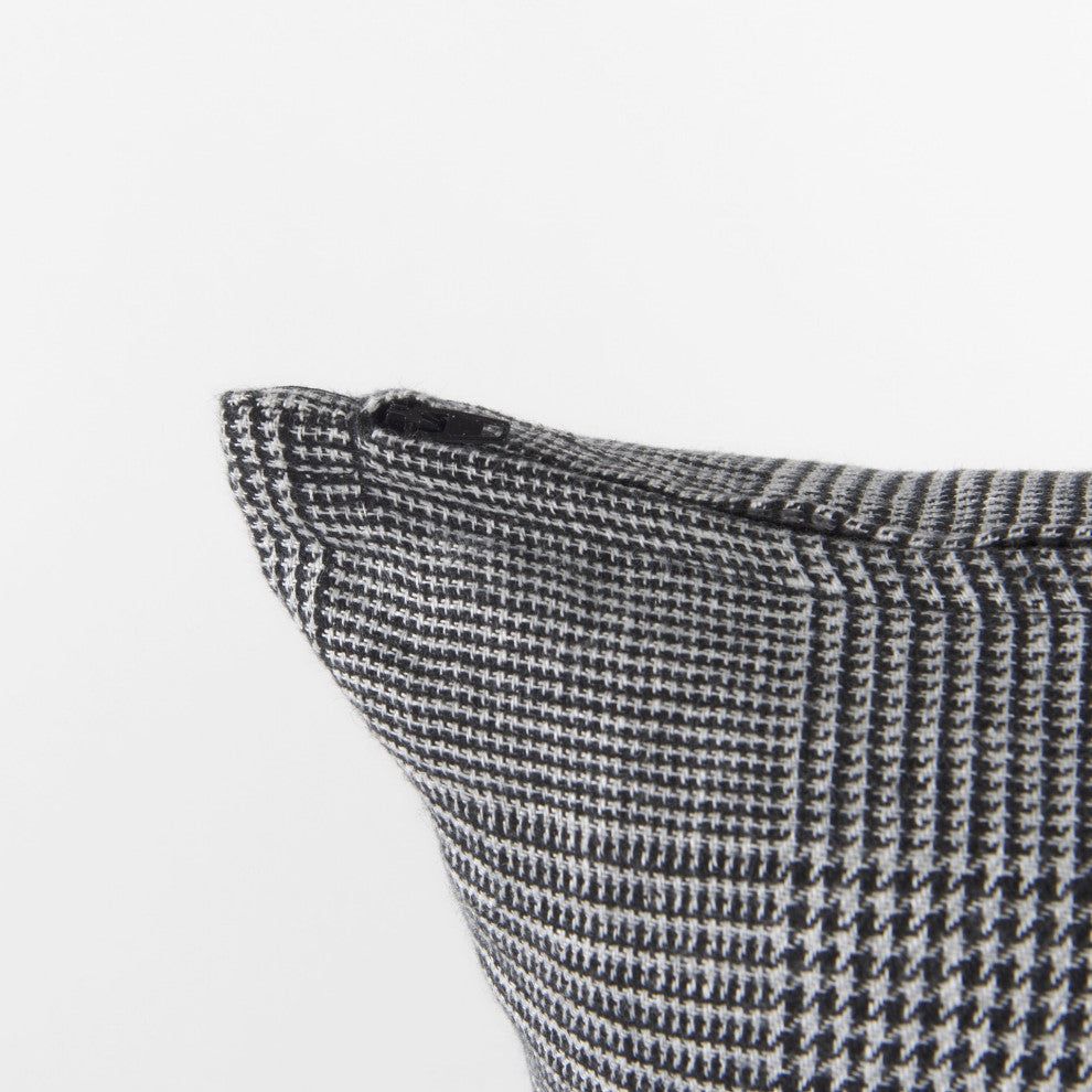 White and Black Pattern Throw Pillow Cover