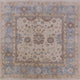Ahgly Company Indoor Square Mid-Century Modern Area Rugs, 5' Square