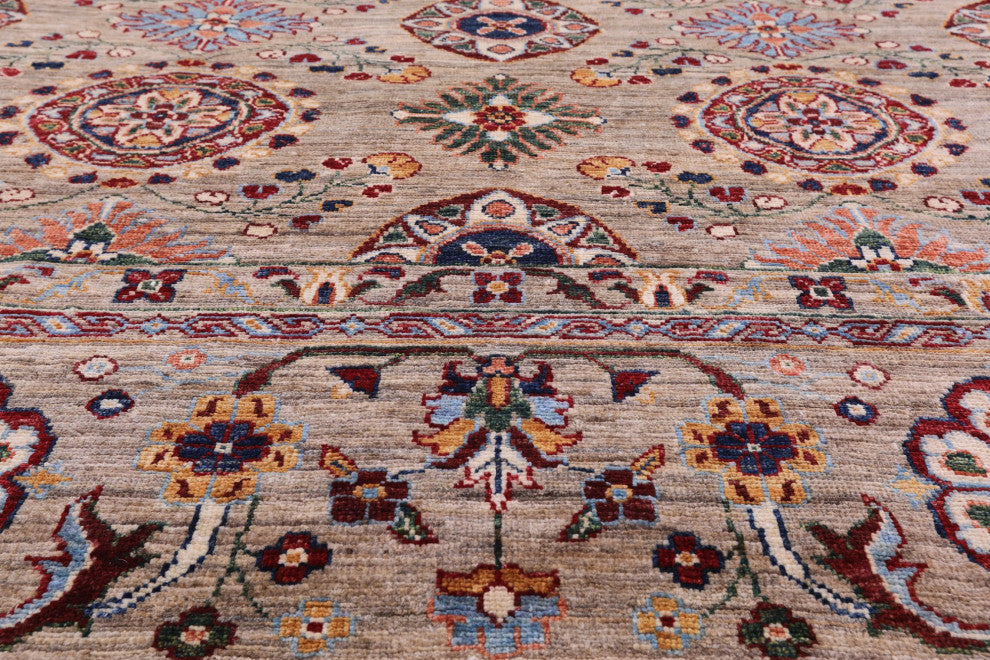 8' 3" X 11' 5" Persian Tabriz Hand-Knotted Wool Rug Q7715