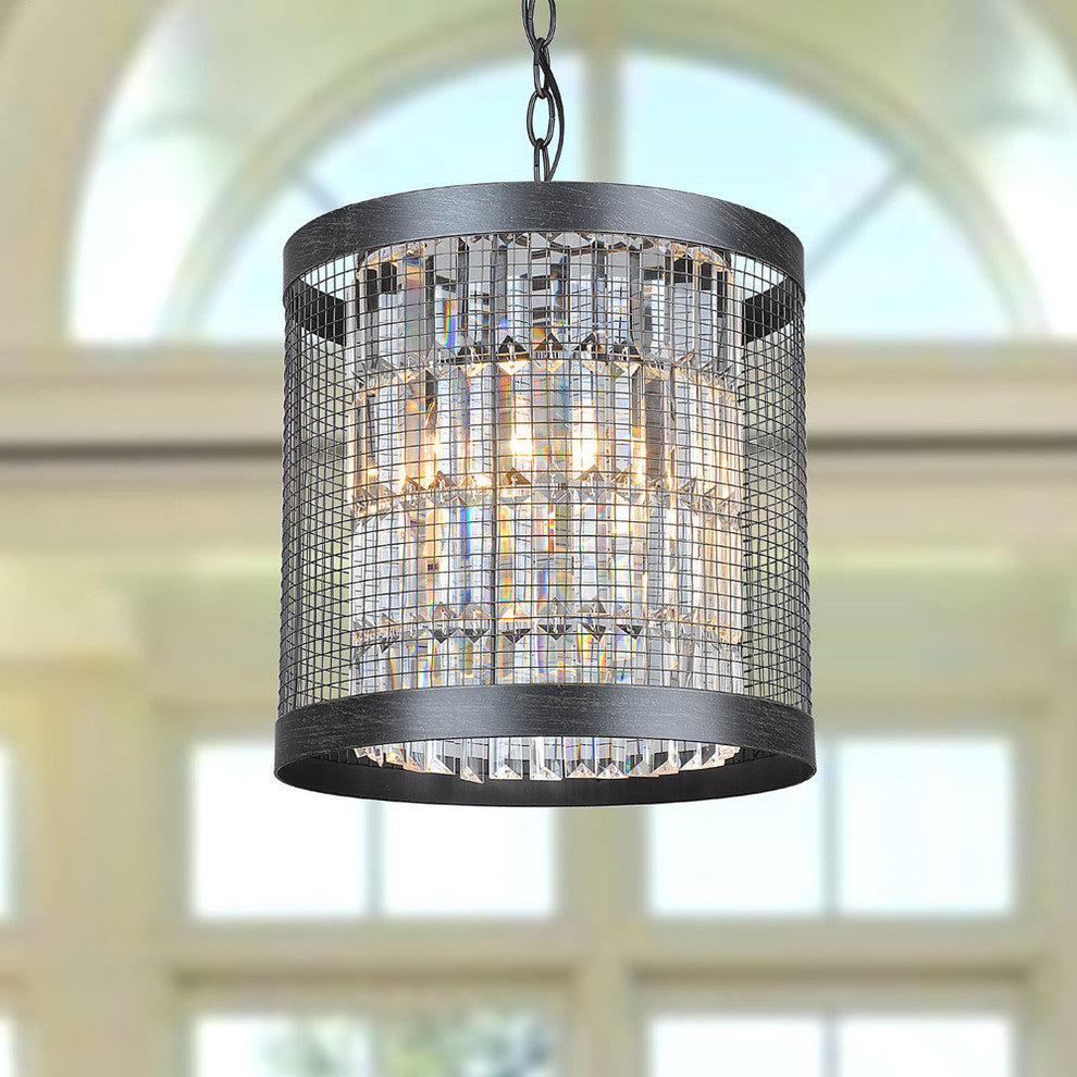 Joanna Antique  4-light Crystal Pendant Chandelier (19"Hx16"W) XTK662437-4
