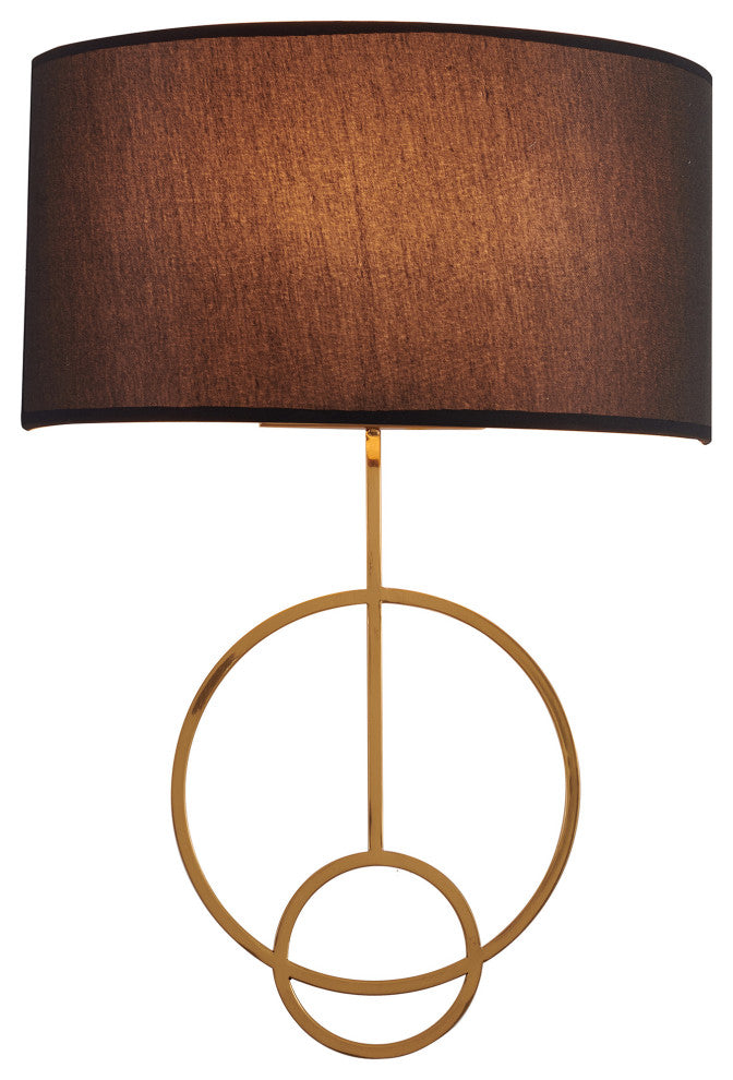Bethel International LA38W14SB 1-Light Wall Sconce, Satin Brass
