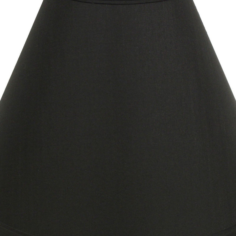 13" Jet Black Deep Cone Shantung Lampshade