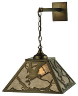 15 5"W Strike of The Eagle Hanging Wall Sconce