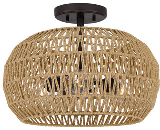 Quoizel QSF4034 3 Light 16"W Semi-Flush Ceiling Fixture - Palladian Bronze