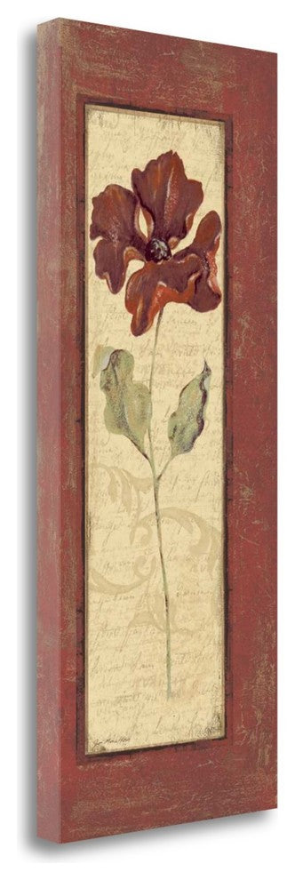 "Crimson Petals I" By Jo Moulton, Giclee Print on Gallery Wrap Canvas