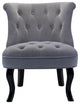 Jane Uphlostered Ottoman Accent Chair, Gray