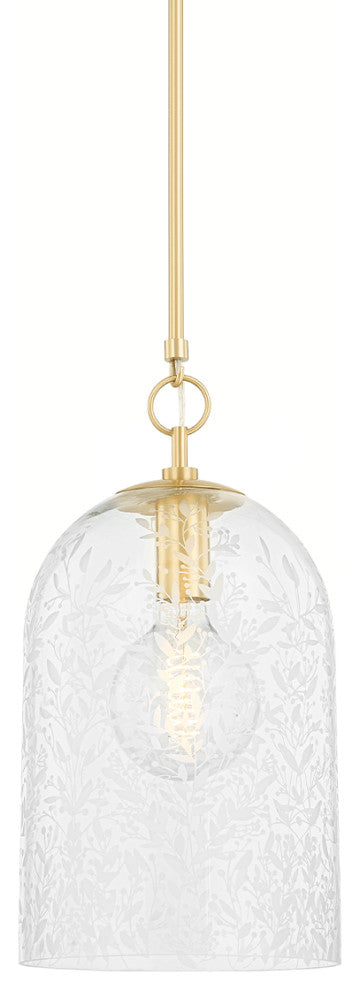 Belleville 1-Light Pendant, Aged Brass