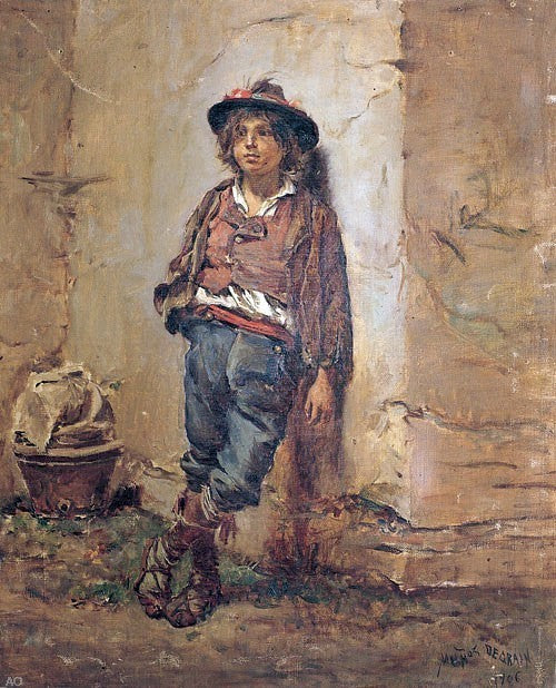 Antonio Munoz Degrain Rinconete y Cortadillo, Gallery Wrapped Canvas, 20"x25"