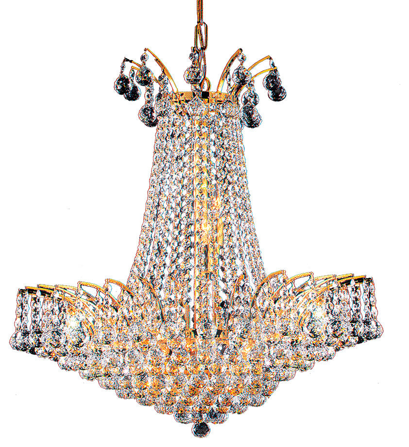 Artistry Lighting Victoria Ball Collection Crystal Chandelier, Gold, 16"x16"