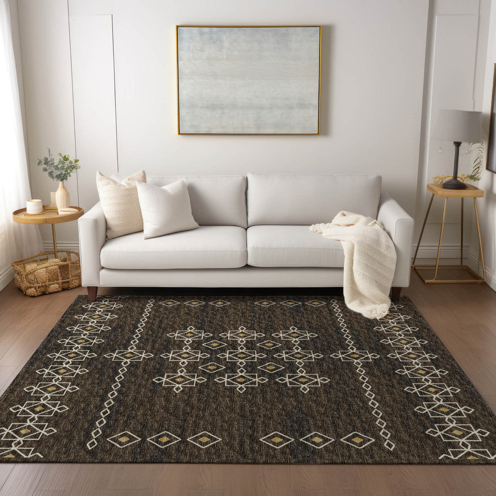 Indoor/Outdoor Sedona SN3 Fudge Machine Washable 3' x 5' Rug