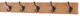 Solid Cherry Wide Wall Coat Rack With Bronze Hooks, Cherry, 25.5"x3.5"