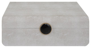 Uttermost Lalique White Shagreen Box
