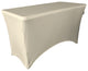 LA Linen Rectangular Spandex Table Cover, Ivory, 48"x24"x30"
