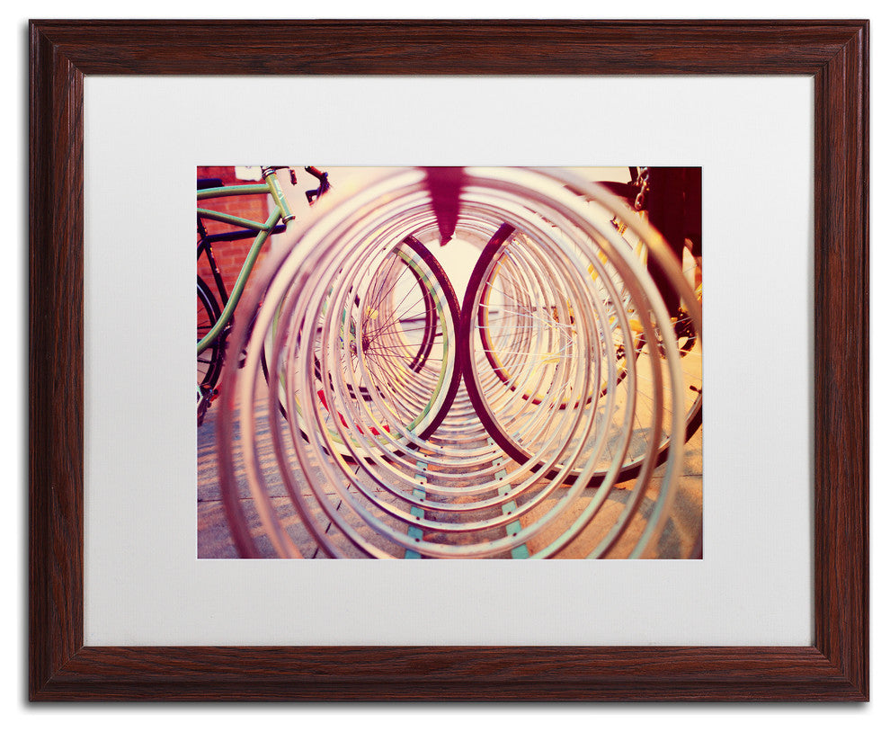 Jason Shaffer 'Wheels' Matted Framed Art, Wood Frame, White Mat, 20x16