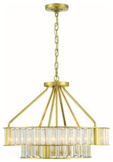 Farris 6-Light Chandelier, Aged Brass