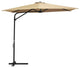 Vidaxl Outdoor Parasol With Steel Pole 118.1" Taupe