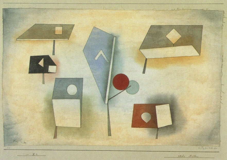 Paul Klee Six Species, 18"x27" Wall Decal