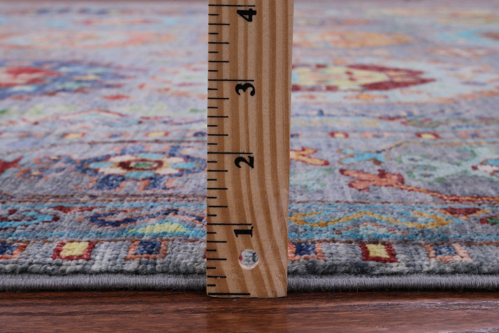 8' 0" X 9' 8" Handmade Fine Turkmen Ersari Wool Rug Q10565
