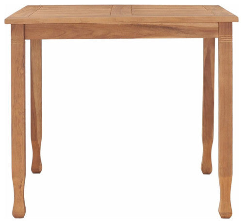 vidaXL Solid Teak Wood Patio Dining Set 3 Piece Wooden Table Chair Seating