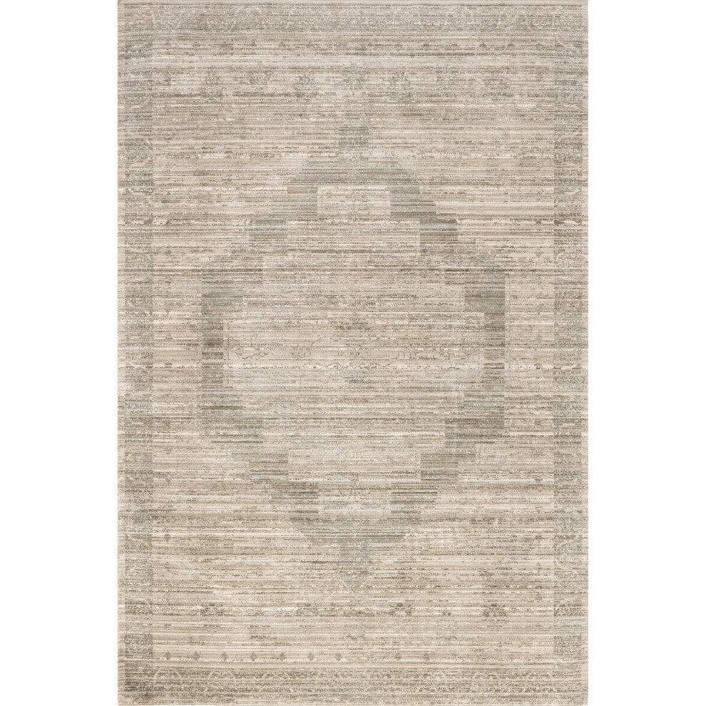 Nuloom Lotus Vintage Machine Washable Indoor/Outdoor Area Rug, Beige 4'x6'