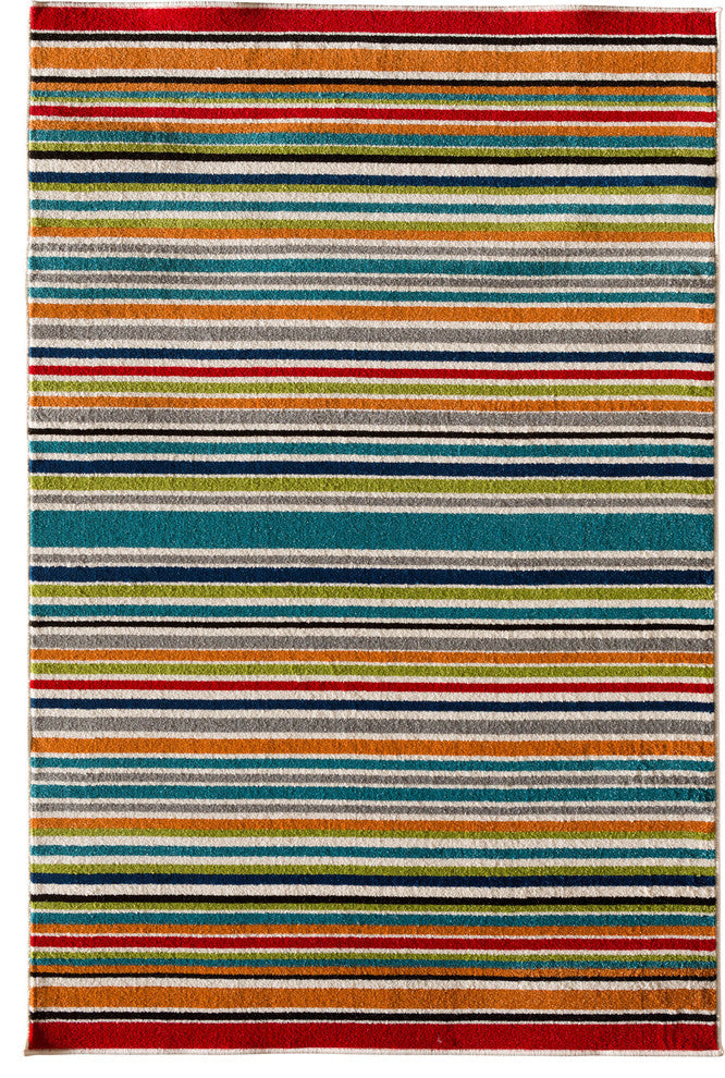 Terrace Tropic Rug, Multi and Snow, 5' X 7'3"