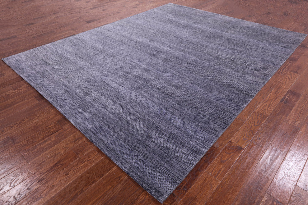 Hand-Knotted Savannah Grass Wool and Silk Rug 9' 2" X 11' 9" Q11921