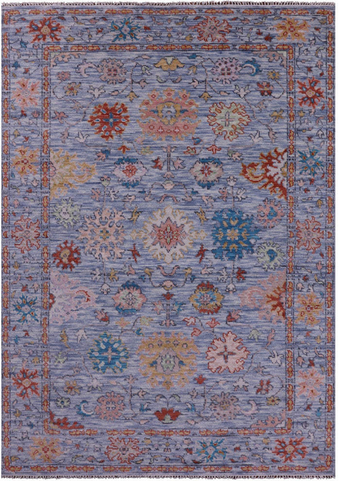 6' 5" X 9' 2" Turkish Oushak Hand-Knotted Wool Rug - Q14956
