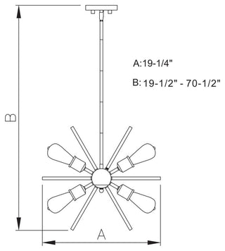 Estelle 6-Light Pendant, Polished Nickel