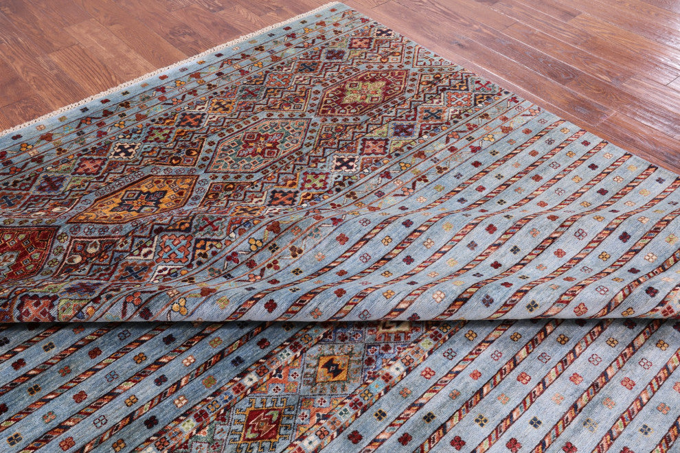 9' 0" X 11' 11" Khorjin Super Kazak Hand Knotted Wool Rug Q7726
