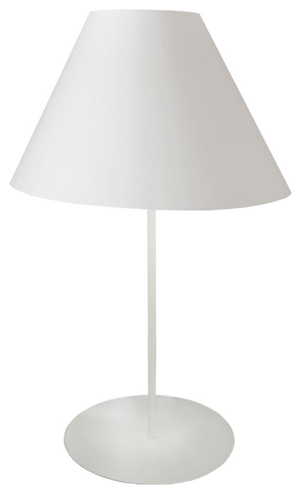 1 Light Tapered Table Lamp with White Shade
