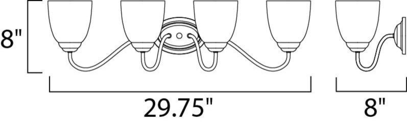 Maxim Lighting Stefan 4-Light Bath Vanity, Satin Nickel