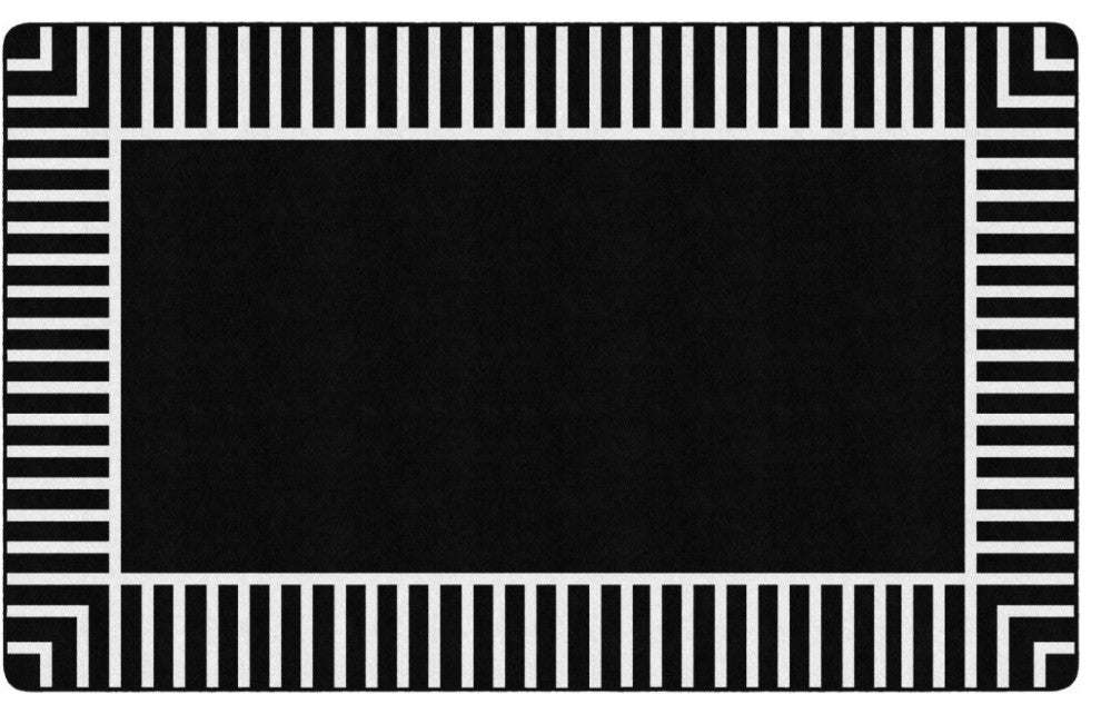Flagship Carpets CA2012-44SG Industrial Chic Black/White Stripe Border