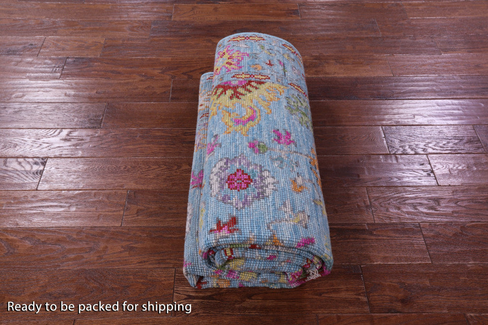 Hand Knotted Turkish Oushak Wool Rug 5' 1" X 8' 2" - Q15712
